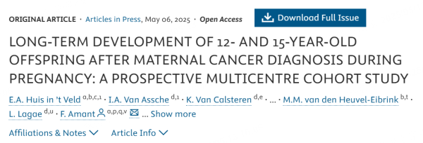锦牛网 每日速读 | 权威发文！孕期患癌会对下一代产生哪些影响？